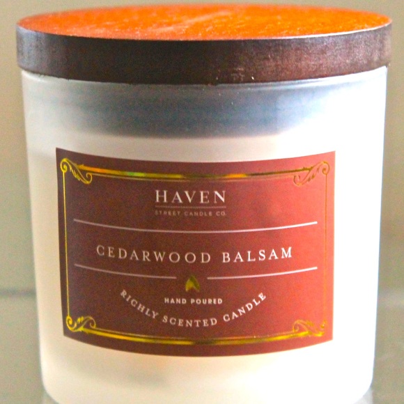 HAVEN STREET CANDLE CEDARWOOD BALSAM RICHLY SCENTED CANDLES - Picture 1 of 3